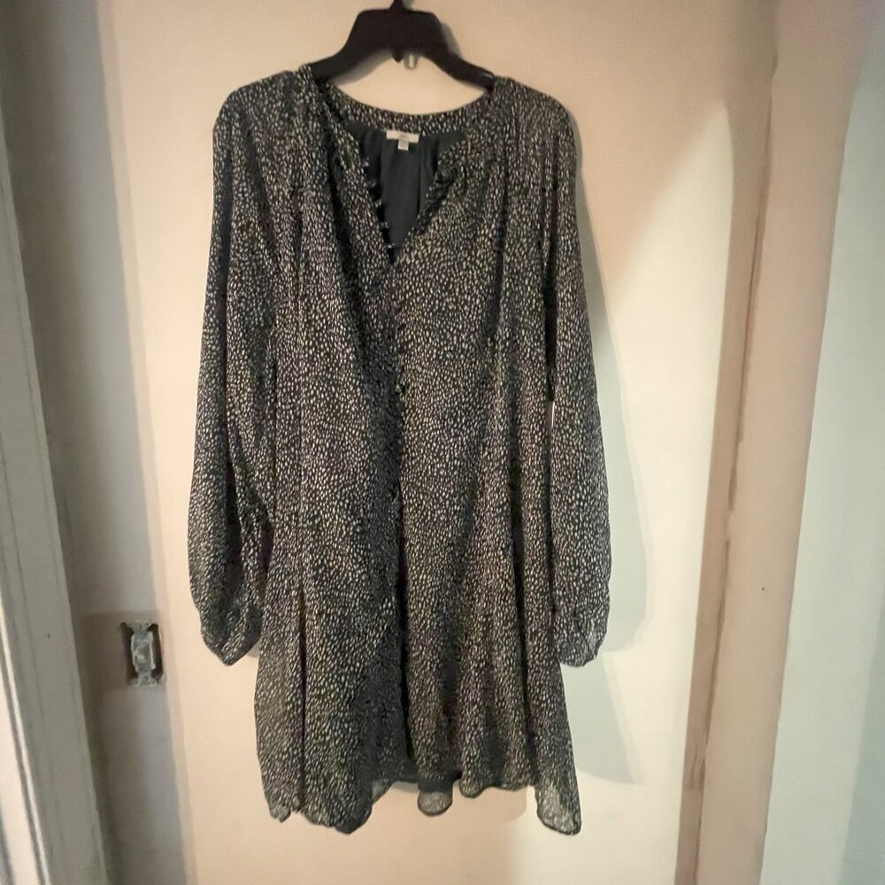 Joie A-line Green and White Dress new with tags